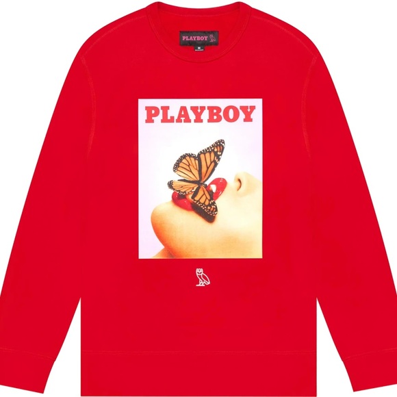 OVO x Playboy Crewneck | Red | X-Large(Fits like Large) - Picture 1 of 6